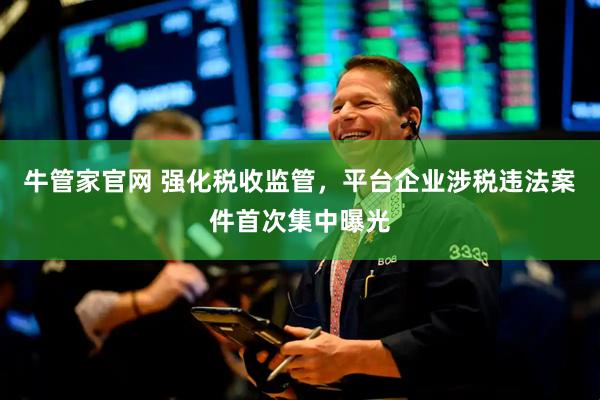 牛管家官网 强化税收监管，平台企业涉税违法案件首次集中曝光
