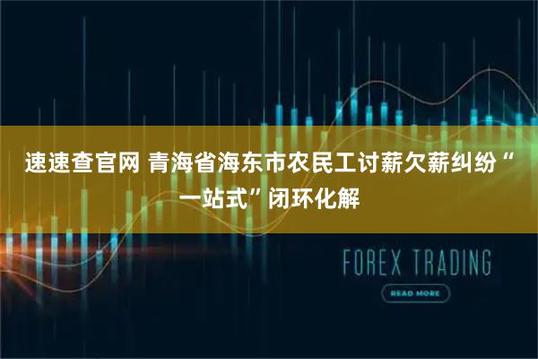 速速查官网 青海省海东市农民工讨薪欠薪纠纷“一站式”闭环化解