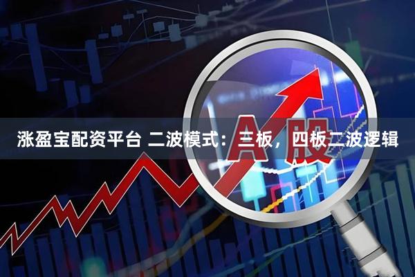 涨盈宝配资平台 二波模式：三板，四板二波逻辑